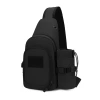 Lure Men's multi-functional tactical chest bag, outdoor sports bag with water bottle case, waterproof nylon single-shoulder crossbody bag Item Picture